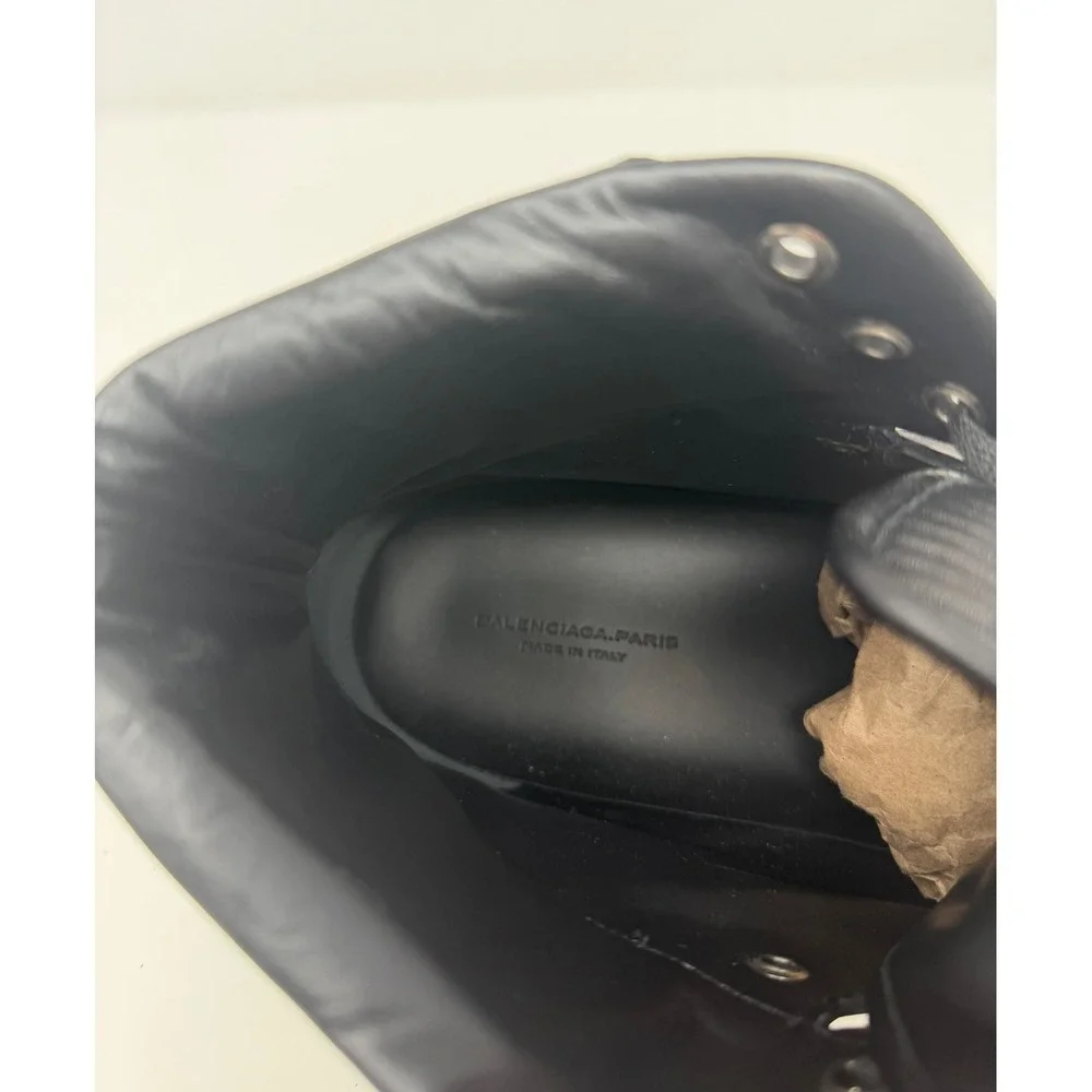 Balenciaga Pleated High Top Sneaker Black Size 14 US 47 EU